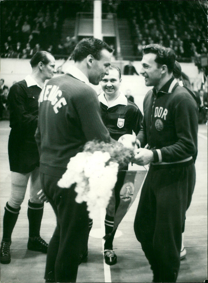 Handball game GDR-Sweden 1964 - Vintage Photograph