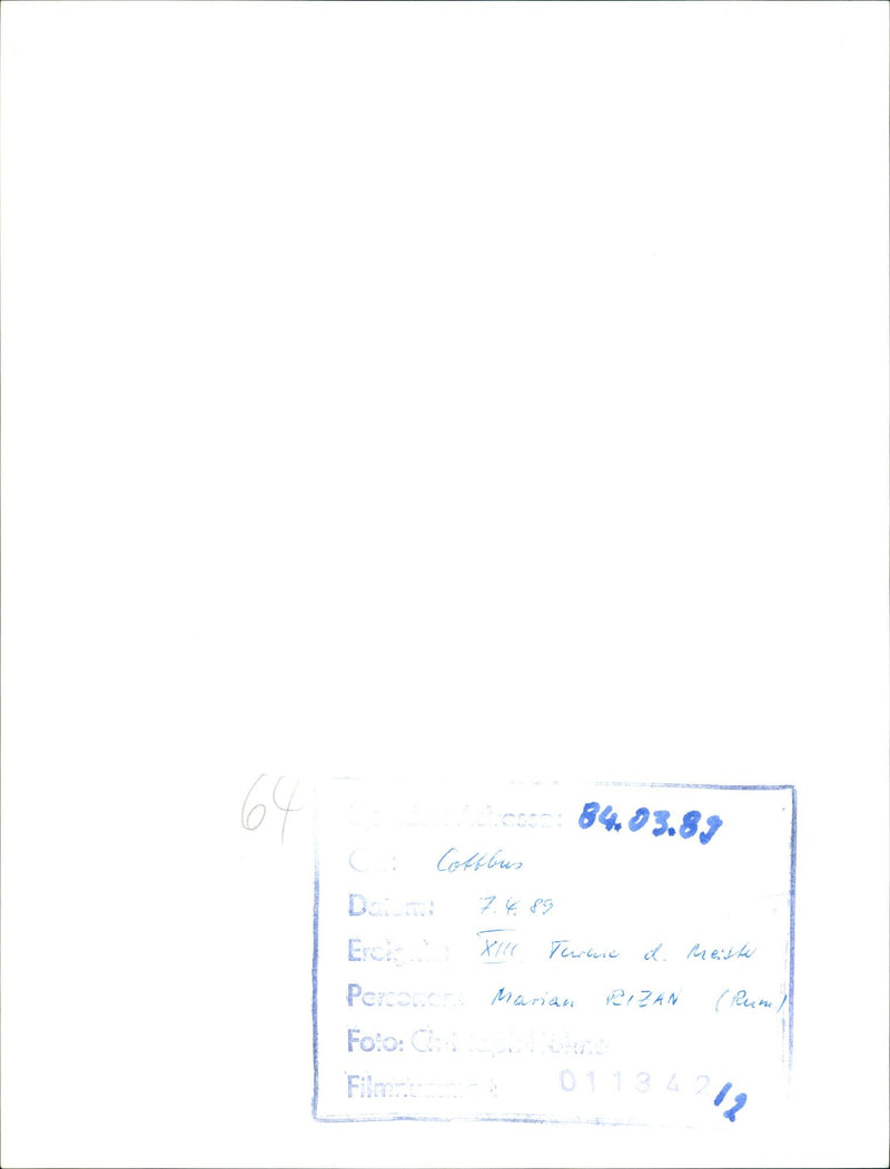 XILL INT TOURNAMENT MASTER COTTBUS COFFBUS XIU TURCIC MOST MARIAN FILM - Vintage Photograph