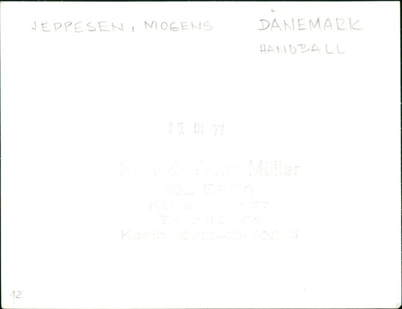 DANEMARK HANDBALLEPPESENI MOGENS DENMARK HINDBALL HINDBLOOD EPPESE - Vintage Photograph