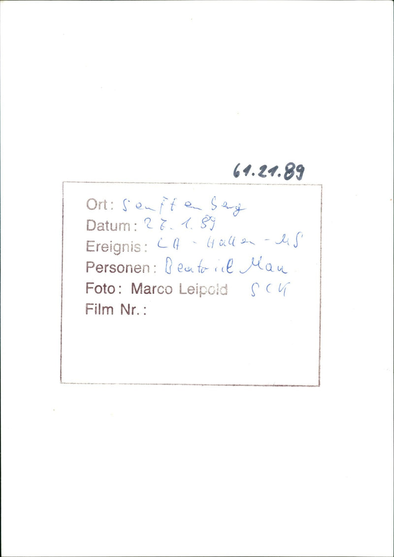 GERMAN DEMOCRATIC REPUBLIC BLOOD PLACE SENFTEN DATE EVENT HALLS FILM - Vintage Photograph