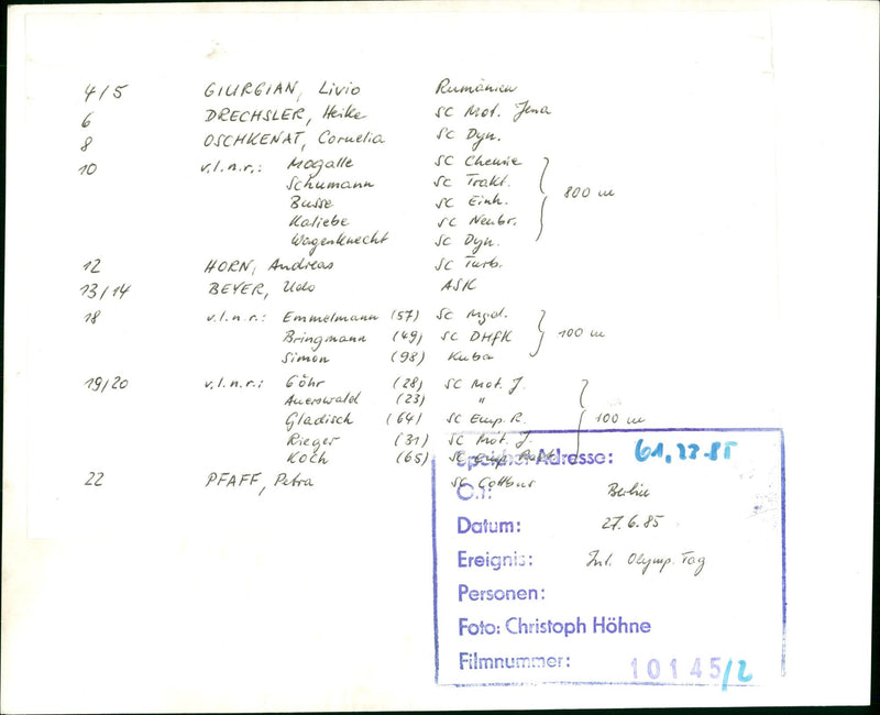 1985 SAFETY FILM DEERG FINE ELD - Vintage Photograph