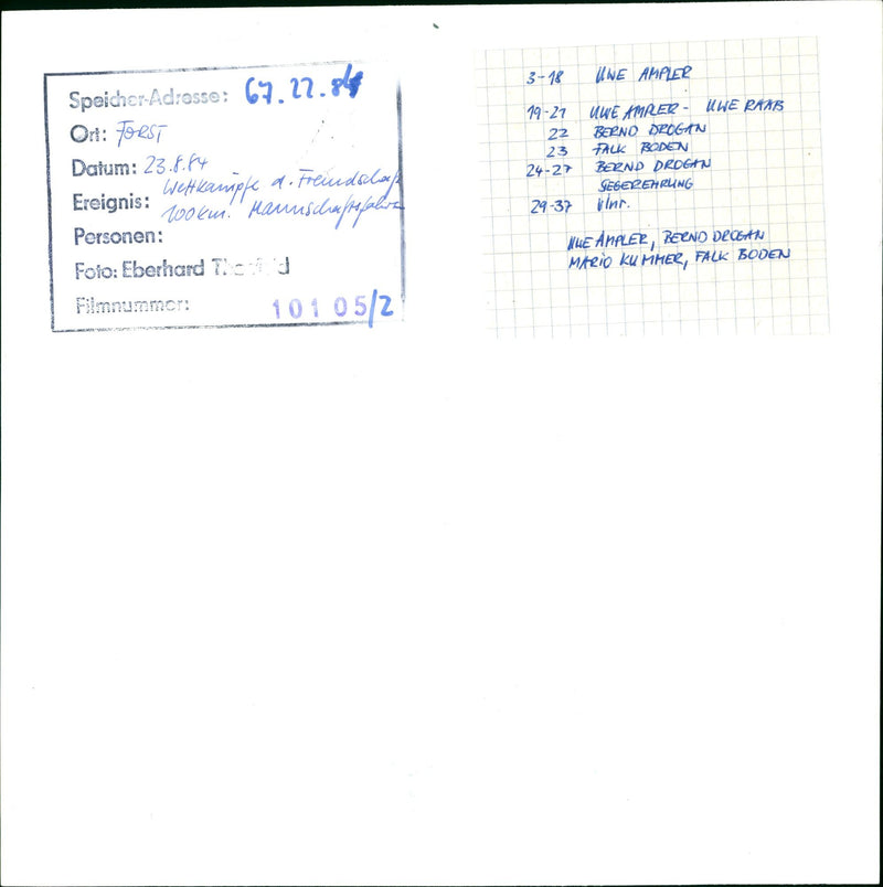 WELL FREMAD BOWL MAURISLONJEPLEIE PEOPLE EBERHARD UWE AMRER FILM - Vintage Photograph