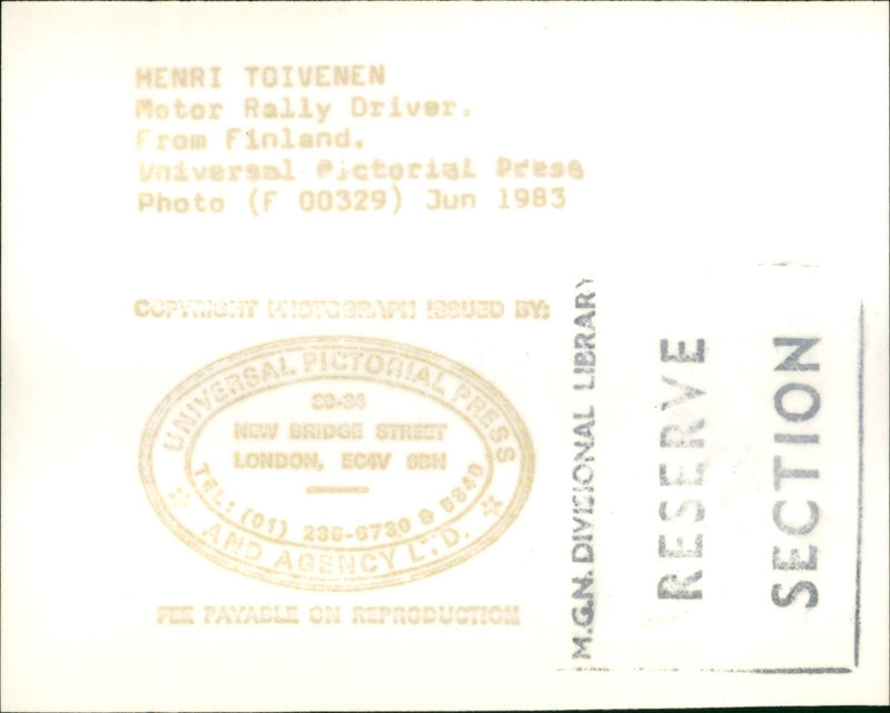 Henri Toivenen - Vintage Photograph