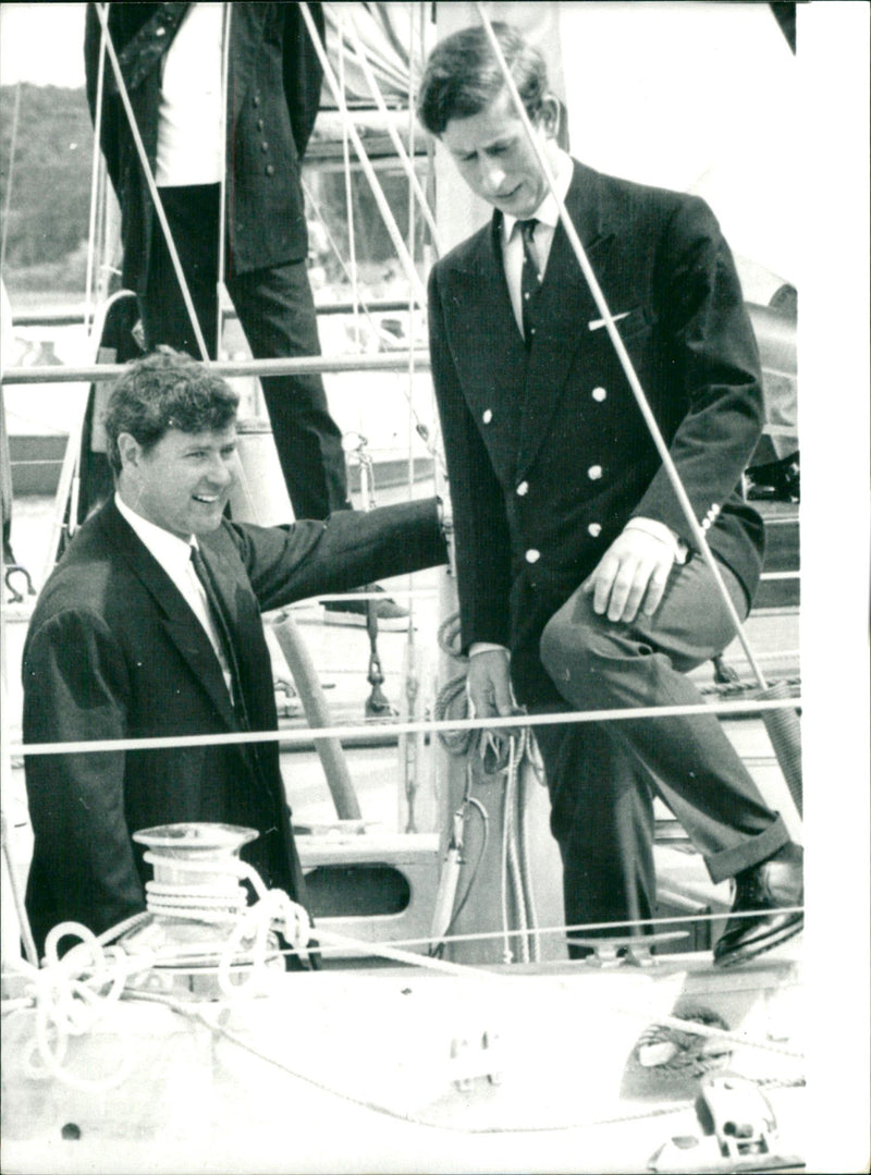 Prince Charles and Chay Blyth - Vintage Photograph