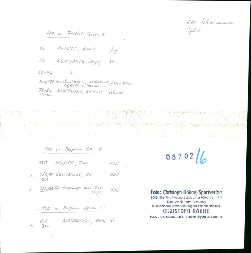 1916 AROUVER OBULLDODODOC GUGUDELEDEC STOLE SCHWIMU SPL FILM - Vintage Photograph