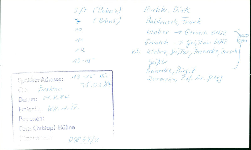 1984 FRIENDSHIP FILM DIRECTED FRANK KLEBER AND STARS DIRK BALDRUSH - Vintage Photograph