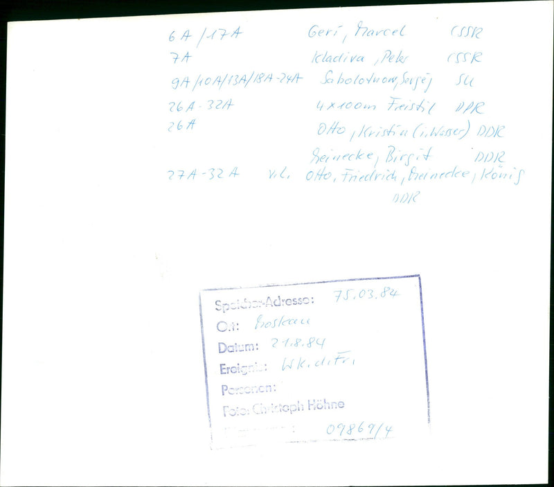 1981 FRIENDSHIP GERT MARCEL CSSR KLADIVA PELER BOLOVOWOW SER FILM - Vintage Photograph