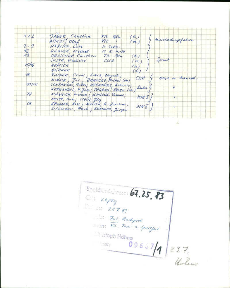 ROBERT RENAAN HANS PETER KONKOLEWSKI FILM MICHAEL DIANA - Vintage Photograph