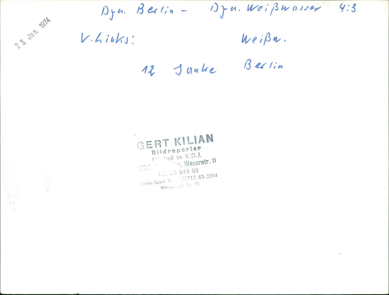 SYN BERLINA DYN WEIWASSER VHINKS WEIU BERLIN JANKE BILDREPO - Vintage Photograph