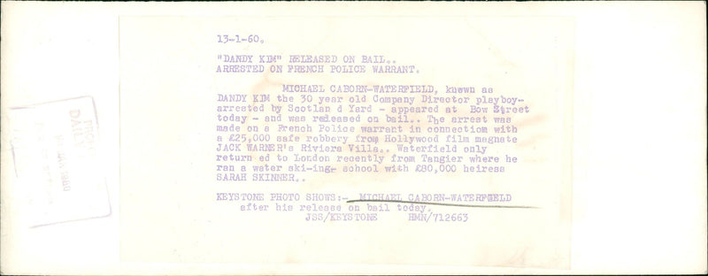 COMPANY KEYSTONE FRENCH FILM POLICE - Vintage Photograph