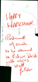 WARSCHER HARRY PROPIE STAFF - STRIP WARSCHUCK, PAN, FILM - Vintage Photograph