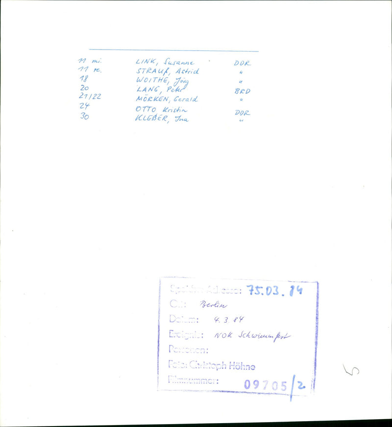 1975 DECISION FIRALE FREESTYLE FOLLOWSS RAILWA ROTH FILM PETER - Vintage Photograph