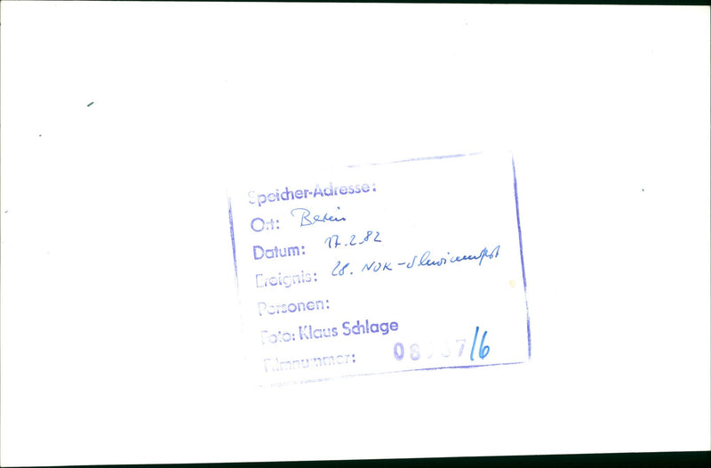 1982 CHWIN GLUE RESISTANT SPOICHER ADDRESS PLACE BEREIS DATE FILM - Vintage Photograph