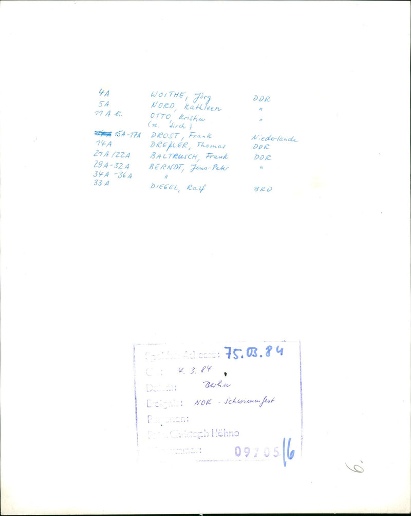 1984 DECISION FIRALE FREESTYLE FOLLOWSS RAILWA ROTH FILM PETER - Vintage Photograph