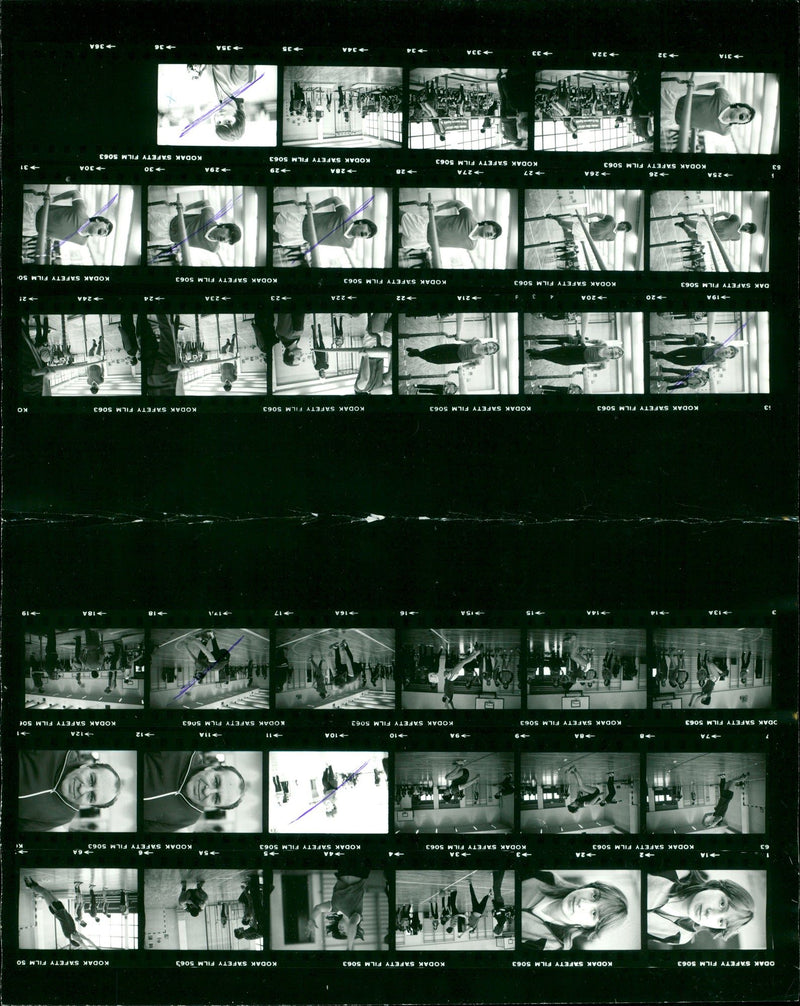 1982 LEHRLINE BERLIN SPEICHERPHRESCE MET STRONGEST LEH FILM PAUL - Vintage Photograph