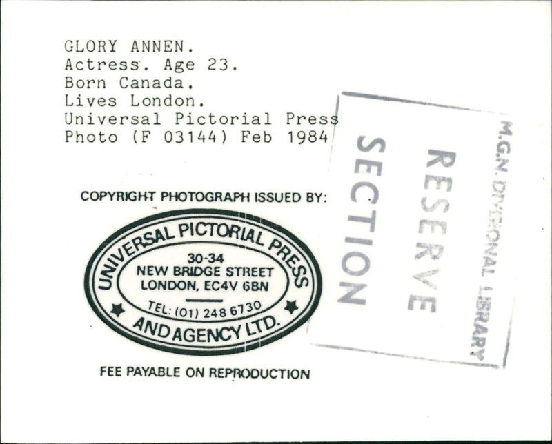 Glory Annen - Vintage Photograph