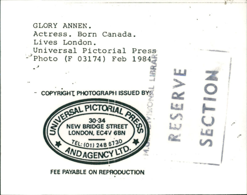 Glory Annen - Vintage Photograph