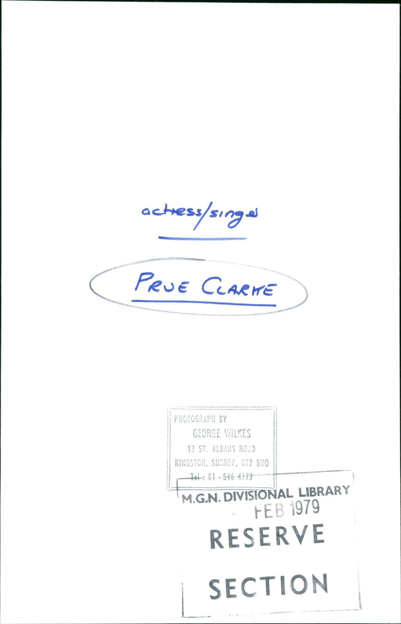 Prue Clarke - Vintage Photograph