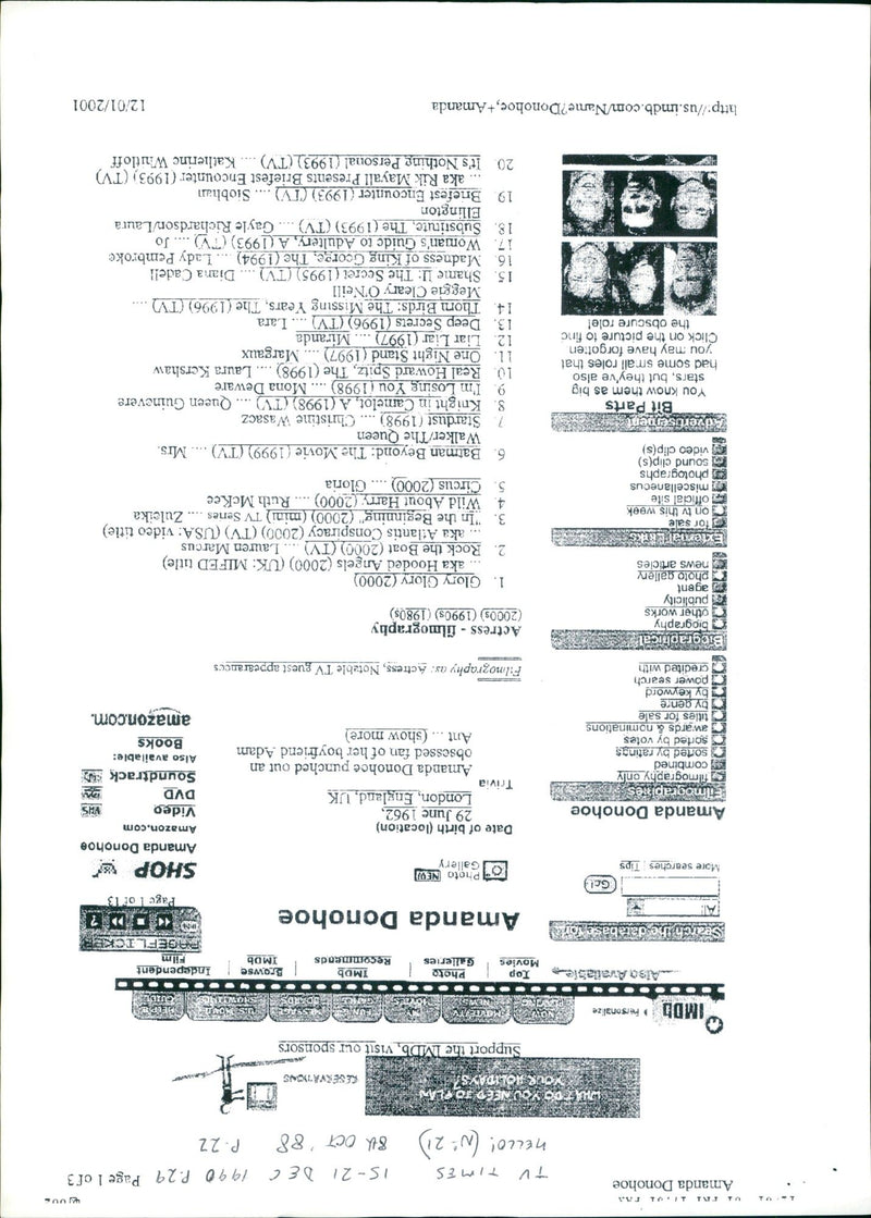 APPEARANCES GUEST TV NOTABLE ACTRESS AX FILMOGRAPHY - Vintage Photograph