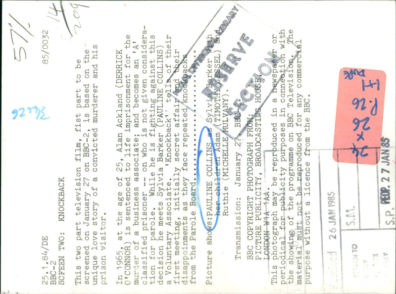 1965 - COLLINS PAULINE ACTRESS SCFEEN BBC BY BARKER ALAN, LONDON, FILM - Vintage Photograph