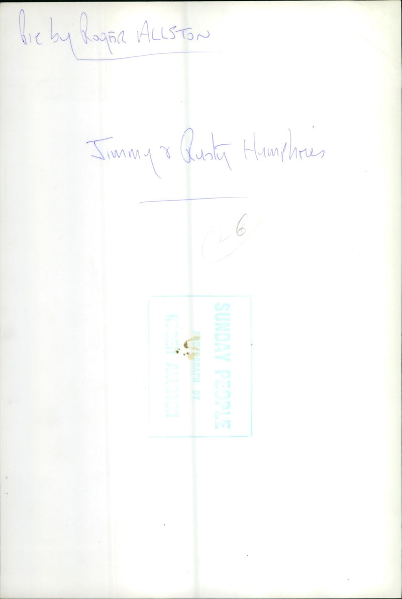 HUMPHRIES O JIMMY - Vintage Photograph