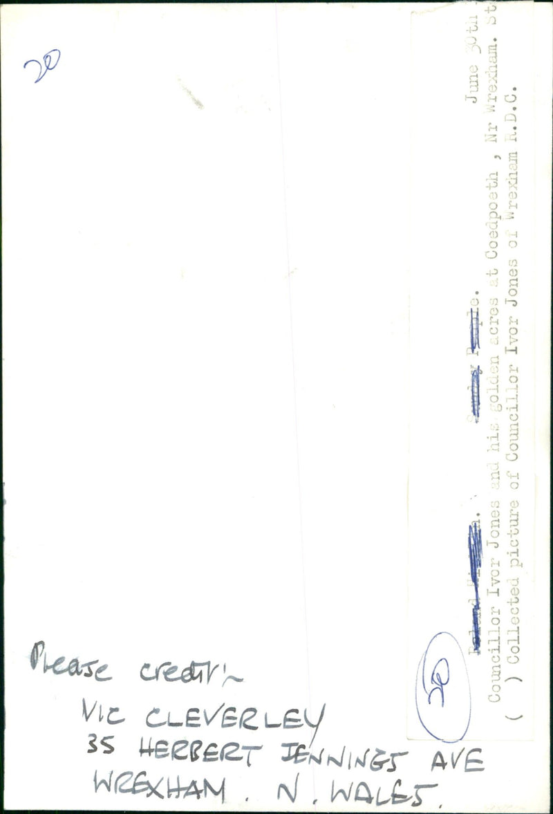 COEDPOETH - CREDIR WREXHAM PREASE, WALES - Vintage Photograph
