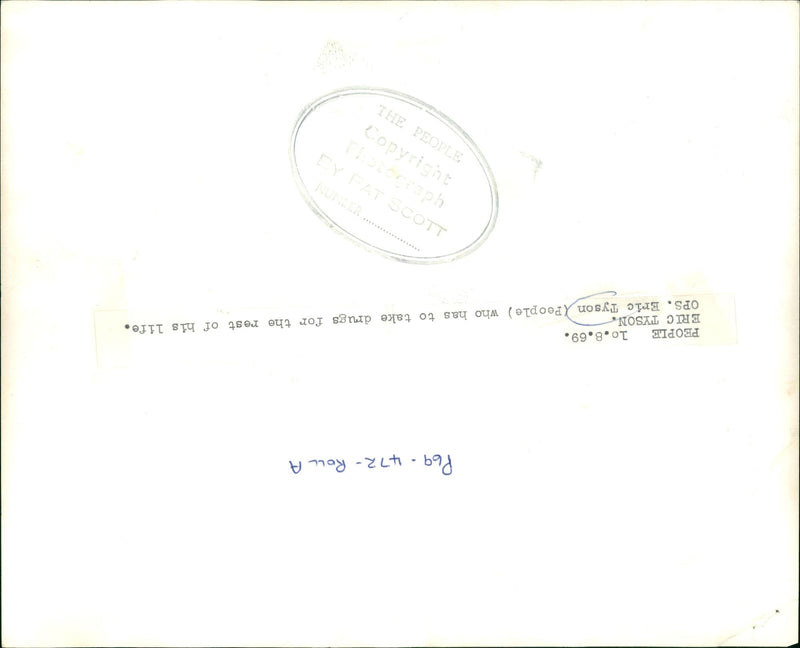 TYSON ERIC - ROLL PEOPLE ERIC

, FILM - Vintage Photograph