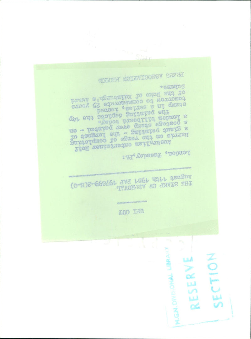 1981 - HARRIS ROLE TRI MUSIC TVI SINGER RESERVE UPE SECTION MONTANARAY, LONDON - Vintage Photograph