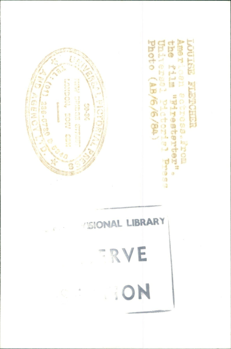 FLETCHER LOUISE ACTRESS - AMER BUTCHDR BOCIOSS, PHOTO, FILM - Vintage Photograph