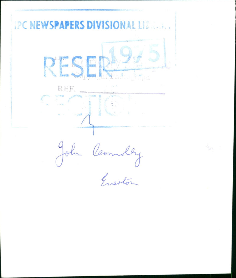 CONNOLLY JOHN FOOTBALLER EVERTON F C ST JOHNSTONE F C - IPC NEWSPAPERS RESER - Vintage Photograph
