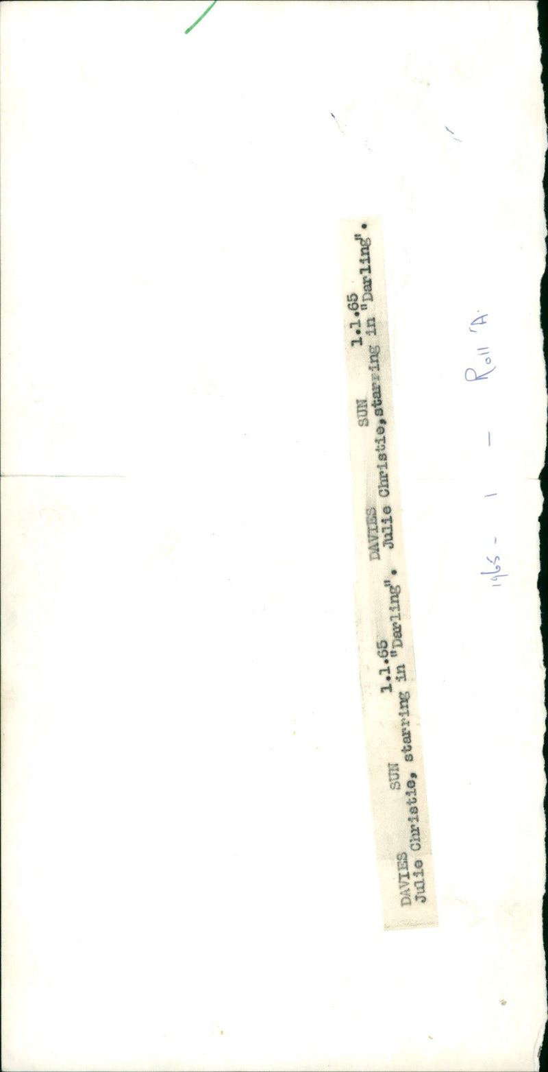 CHRISNE SULLE - JULIE SUN DAVIES CHRISTIE, FILM - Vintage Photograph