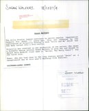 WAL TERS SUSAN ACH HOS - WALFERS PEOPLE WALTERS LAURA, LONDON, FILM, ACTRESS - Vintage Photograph