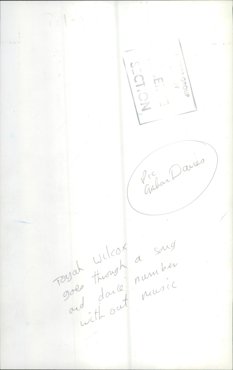 WILLCOX TOYAH ACTRESS - GALHAR, SONG, DANCE, MUSIC - Vintage Photograph