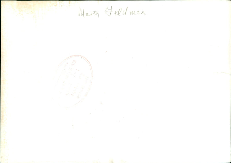 FELDMAN. MARTY. T. V. SCRIPTWRITER - Vintage Photograph