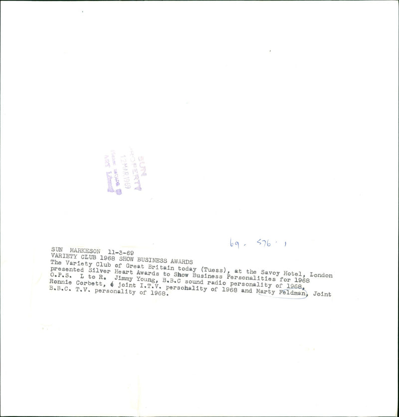 FELDMAN. MARTY. T. V. SCRIPTWRITER - Vintage Photograph