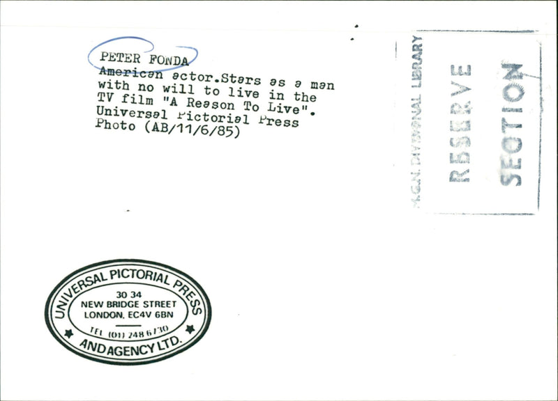 UNIVERSAL AMERICAN FILM PRESS PETER - Vintage Photograph