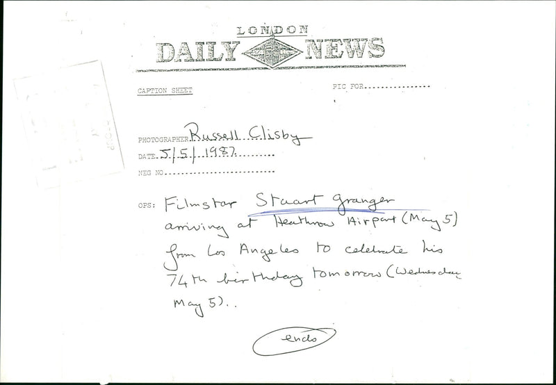 GRANGER STENART FILMS - Vintage Photograph