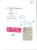 FREEMAN PAR - FOLDER AUL PAVE MAGGIE BIGGS NIE KON, MOVIE, PAUL, FILM - Vintage Photograph