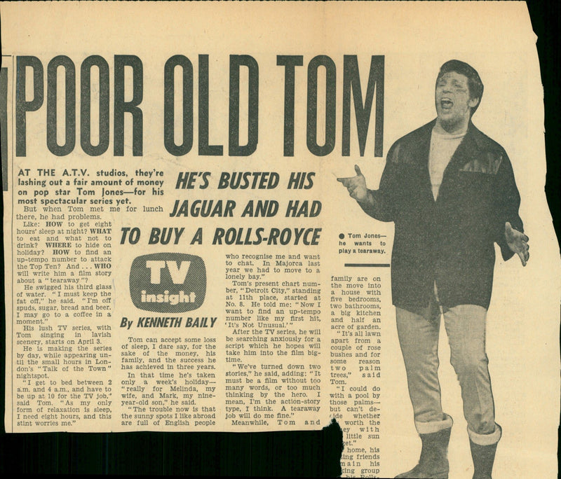 LOT SHII BAS BY MIKE SULLIVAN TOM JONES MICHAEL MELINDA, FILM, CAR, LONDON - Vintage Photograph