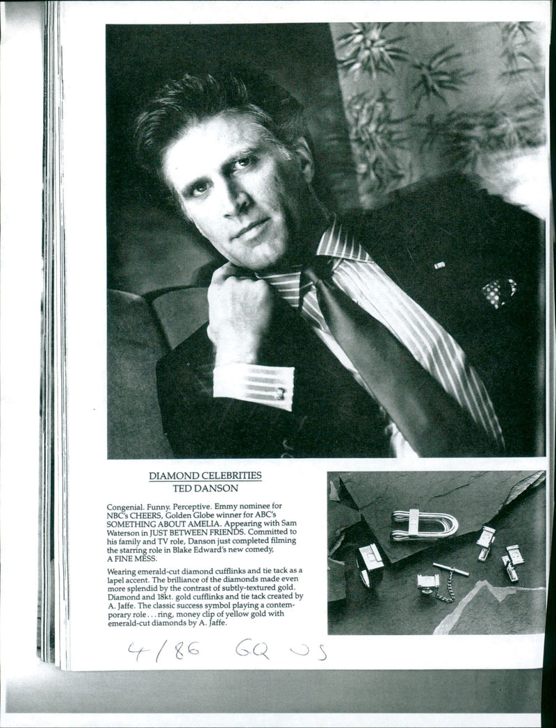 EDWARDS DANSON WATERSON SAM BLAKE, FAMILY, TV, FILMING - Vintage Photograph