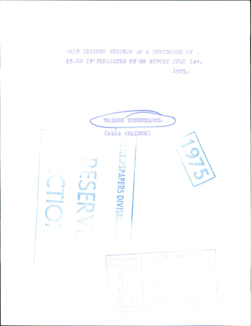 1975 - YOUNGBLOOD WALTER BOXINA SURCHARGEO PICWUSSUODON IPB VIIES - Vintage Photograph