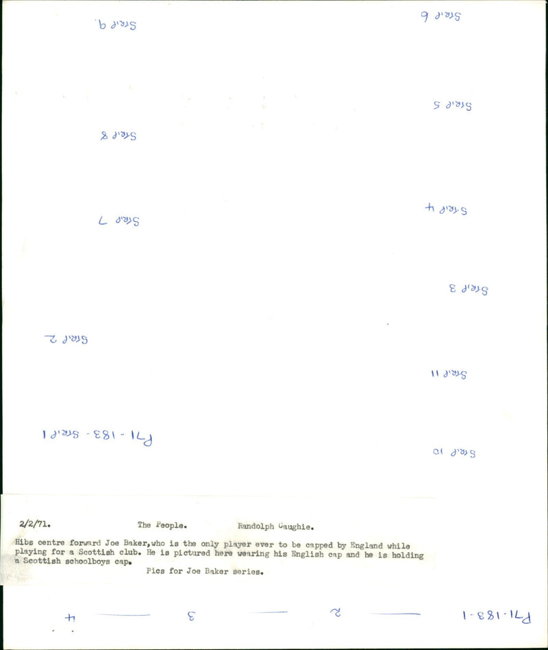 BAKER JOE FOOTBALL HIBERIAN F C - ENGLAND, SS, FILM - Vintage Photograph