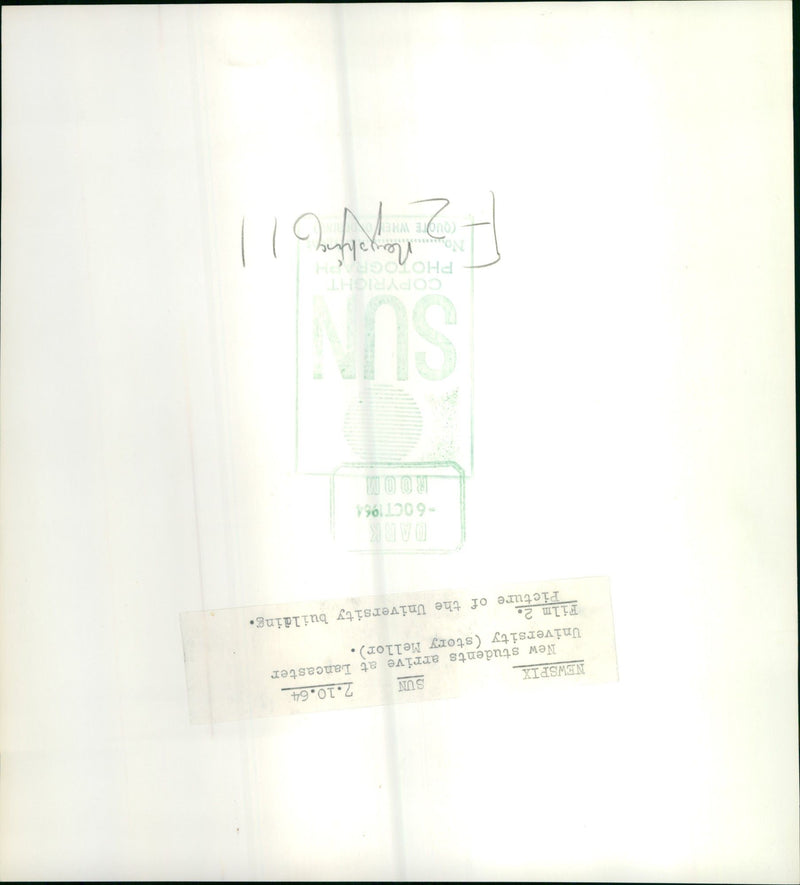 LANCASTER LINIVERSITY - SUN NEWSPIX NEW STUDENTS, FILM - Vintage Photograph