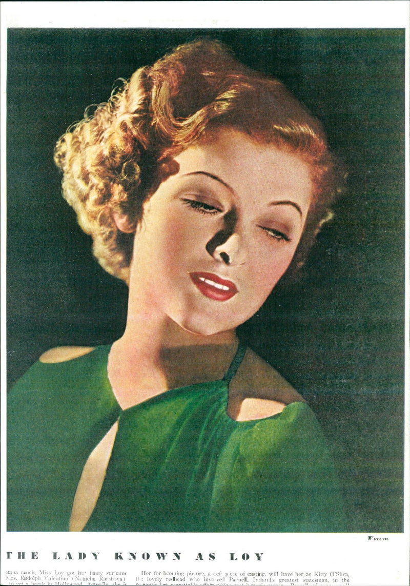 LOY MYRNA FILMS -, CAT, LADY, MISS - Vintage Photograph