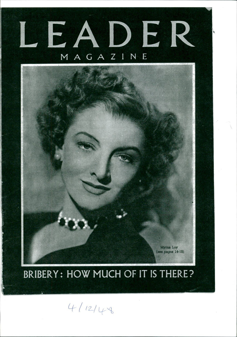 LOY MYRNA FILMS -, MUCH, MAGAZINE, SEE - Vintage Photograph