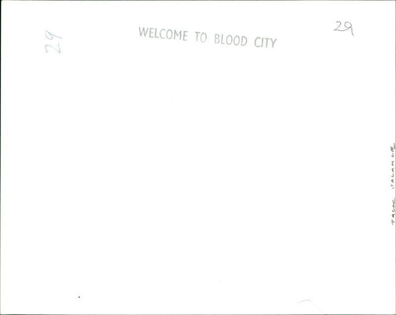 PALANCE JACK - BLOOD WELCOME, CITY - Vintage Photograph
