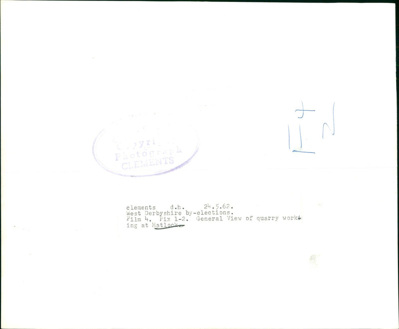 MATLOCK - CLEMENTS FOTO, FILM, VIEW, GENERAL - Vintage Photograph