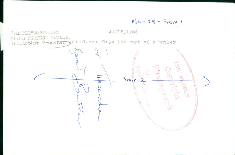 1966 - TREACHER ARTHUR PEOPLE STRIP, FILM, PLAYS - Vintage Photograph