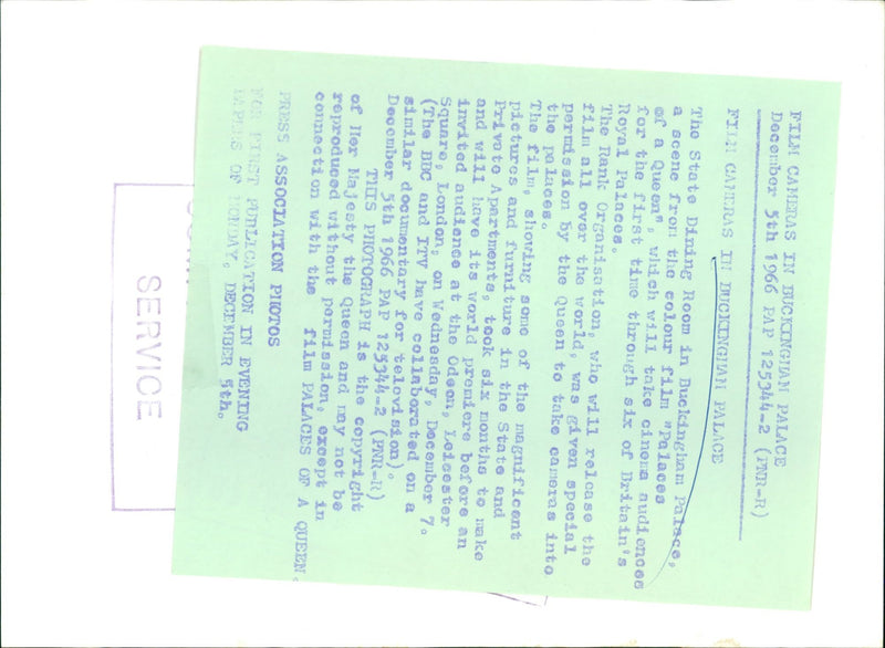 1966 - CAMERAS TILM BUC, LONDON, QUEEN, FILM - Vintage Photograph