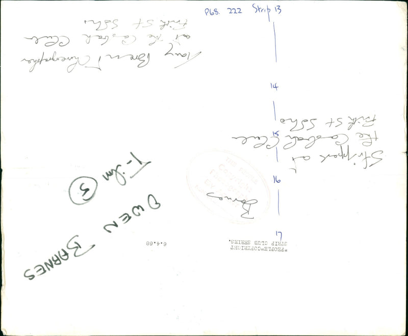 IONAL LIBRARY VE DN - OWEN COPYRIGHT PEOPLE BARNES, FILM - Vintage Photograph